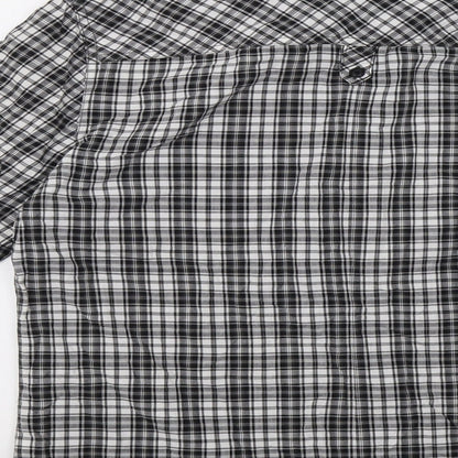 Preloved H&M Mens Black Check   Button-Up Size L - Label