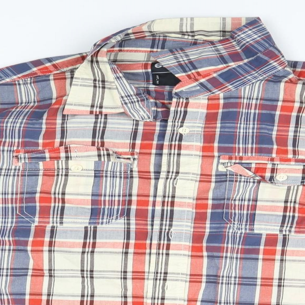Easy Mens Multicoloured Plaid   Button-Up Size XL