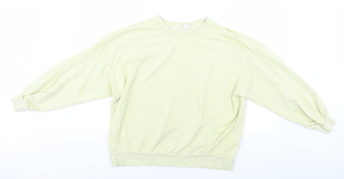 H&M Womens Yellow   Pullover Jumper Size M