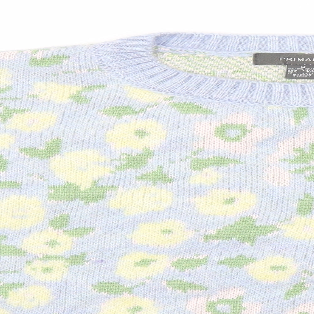 Primark Womens Blue Floral  Pullover Jumper Size 12