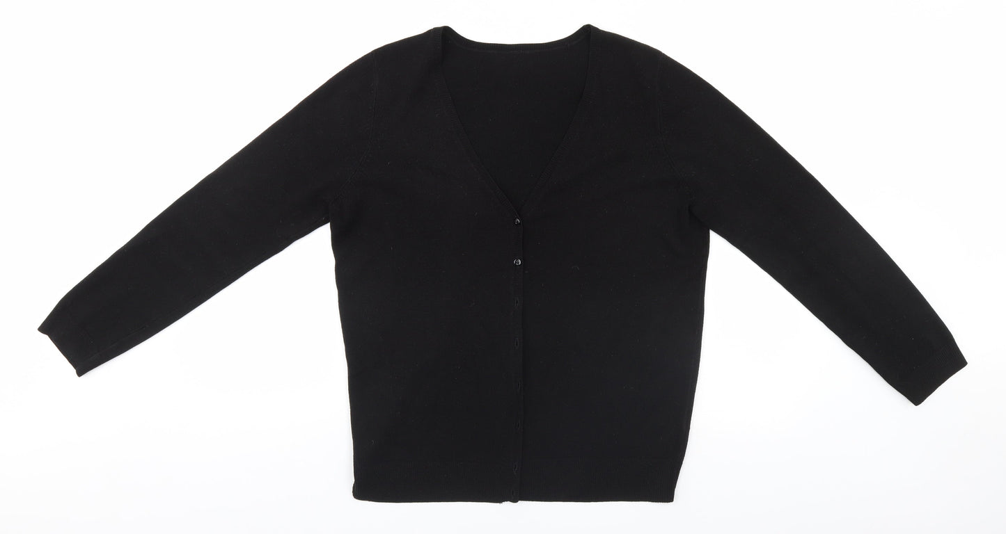 BHS Womens Black   Cardigan Jumper Size 14