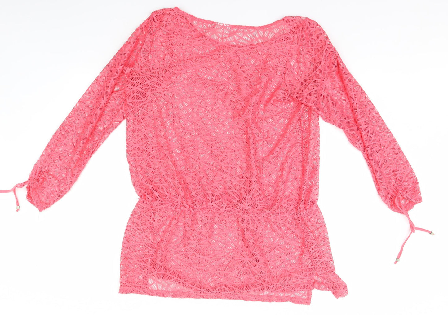 NEXT Womens Red Geometric  Basic Blouse Size 16