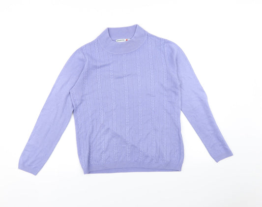 Poppy Womens Purple   Pullover Jumper Size 10
