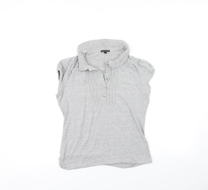 Marks & Spencer Womens Grey   Basic Polo Size 12