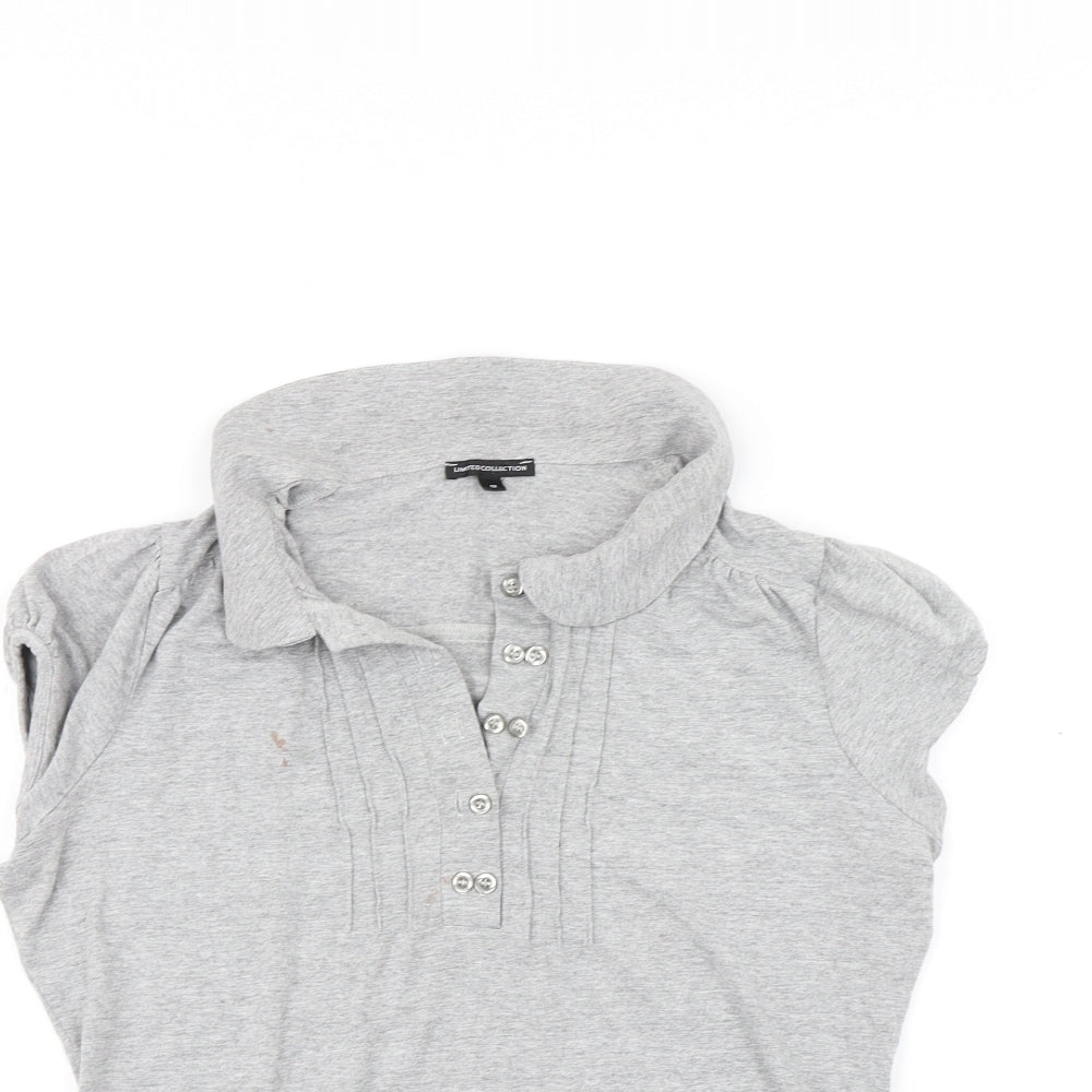 Marks and Spencer Womens Grey   Basic Polo Size 12