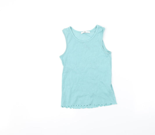 Marks and Spencer Girls Blue   Basic T-Shirt Size 8-9 Years