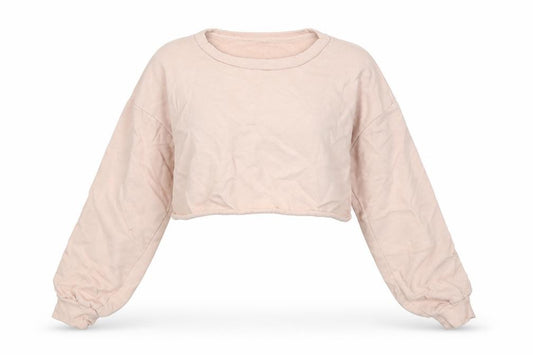 PRETTYLITTLETHING Womens Pink   Pullover Sweatshirt Size 6  - Cropped