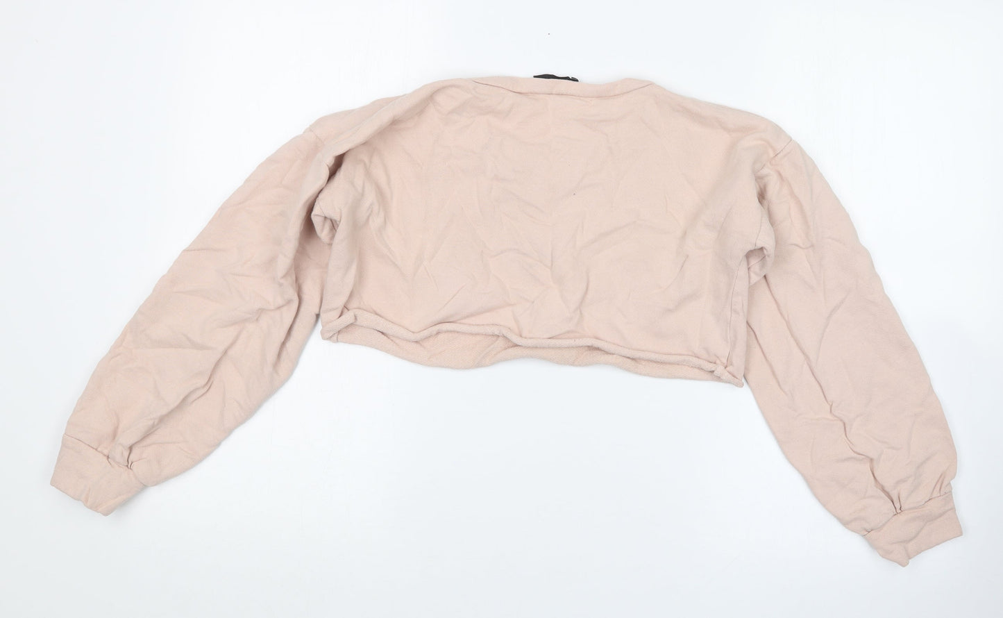 PRETTYLITTLETHING Womens Pink   Pullover Sweatshirt Size 6  - Cropped