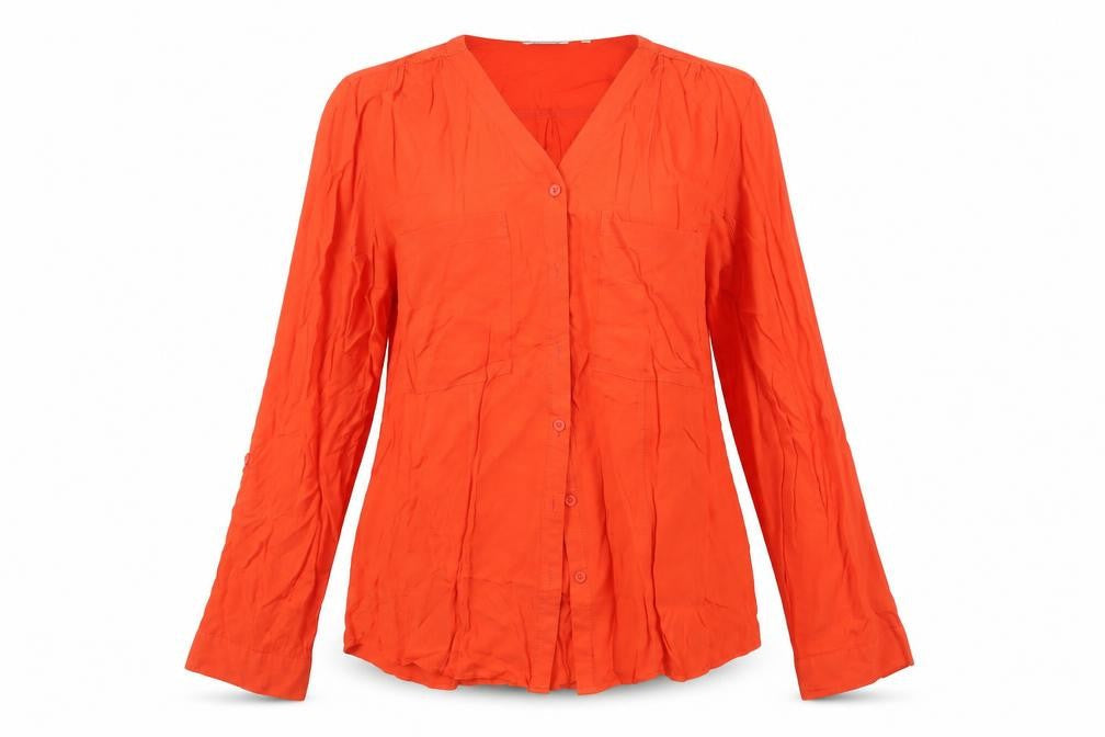 Peacocks Womens Orange   Basic Button-Up Size 12