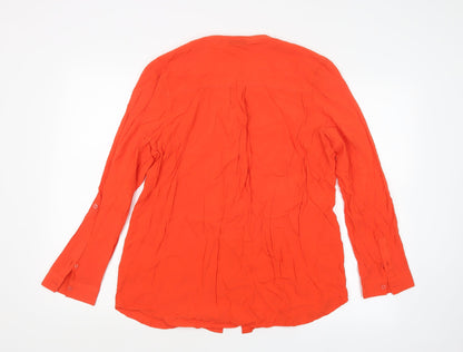 Peacocks Womens Orange   Basic Button-Up Size 12