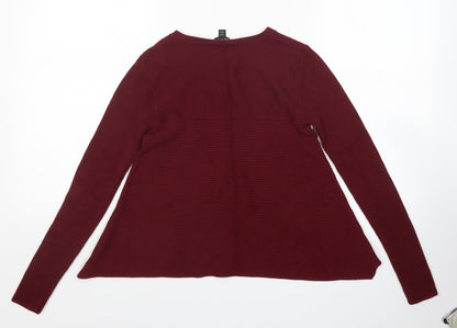 Miss Selfridge Womens Red   Pullover Jumper Size 10
