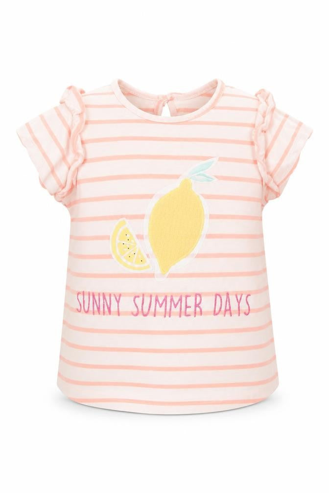 Primark Girls Multicoloured Striped  Basic T-Shirt Size 18-24 Months