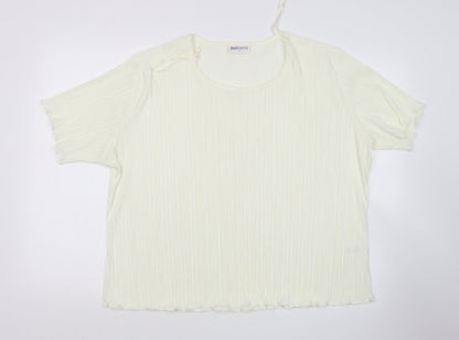 Bonmarché Womens Yellow Basic Blouse Size XL