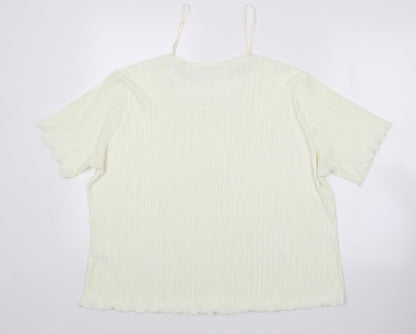 Bonmarché Womens Yellow Basic Blouse Size XL
