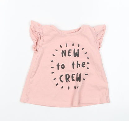 Preloved TU Girls Pink   Basic T-Shirt Size 6 Years - Front