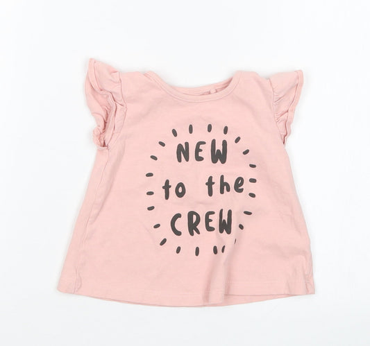 TU Girls Pink   Basic T-Shirt Size 6 Years