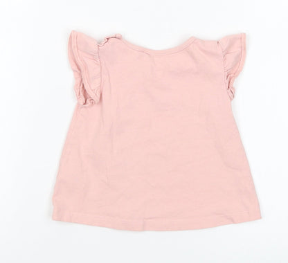 Preloved TU Girls Pink   Basic T-Shirt Size 6 Years - Back