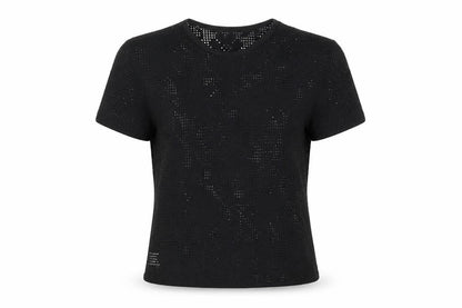 St Michael Womens Black Basic T-Shirt Size 10
