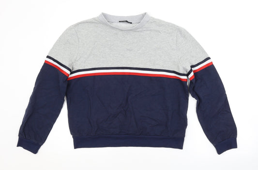SheIn Womens Multicoloured Striped  Pullover Sweatshirt