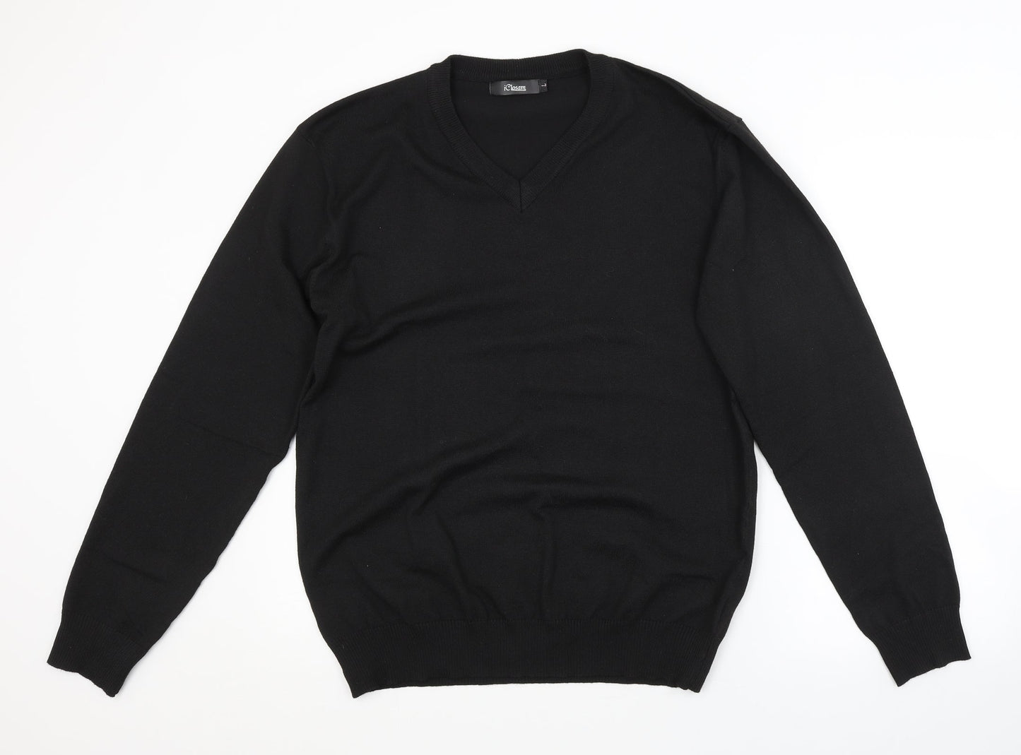 iclosam Mens Black   Pullover Jumper Size L