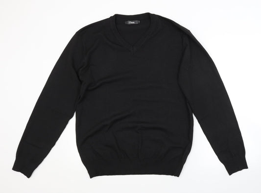 iclosam Mens Black   Pullover Jumper Size L