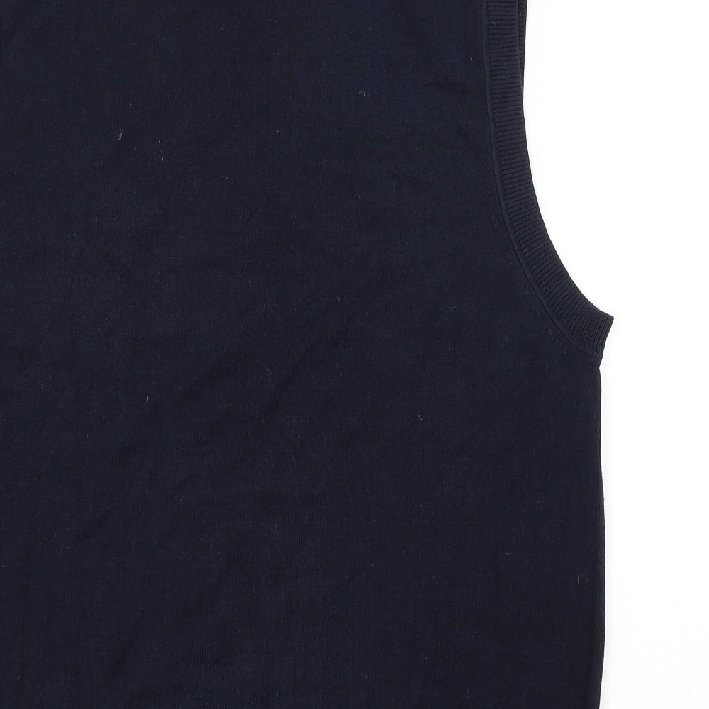 Claiborne Mens Blue Argyle/Diamond  Vest Jumper