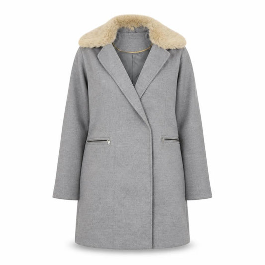 Topshop Womens Grey   Trench Coat Coat Size 10