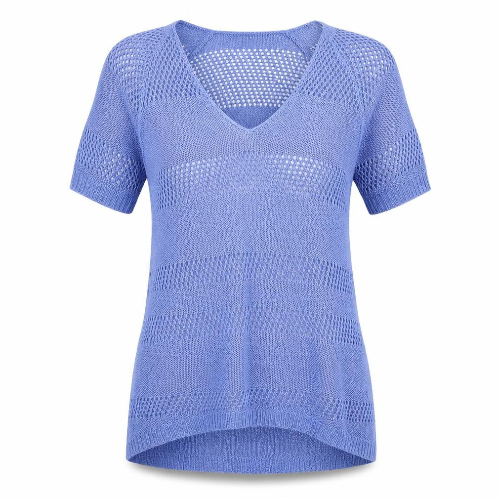Papaya Womens Blue   Basic Blouse Size 8