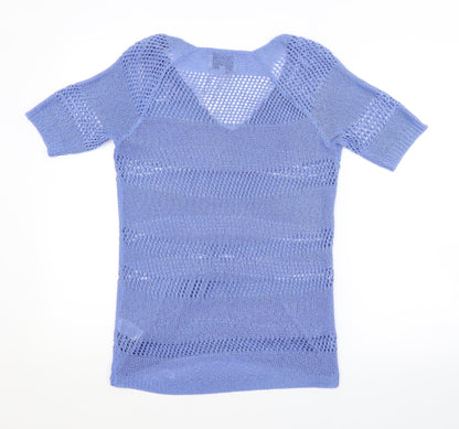 Papaya Womens Blue   Basic Blouse Size 8