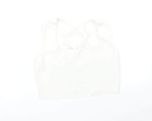 H&M Womens White   Basic T-Shirt Size M