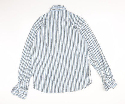FOXHOLE Mens Multicoloured Striped   Button-Up Size XL