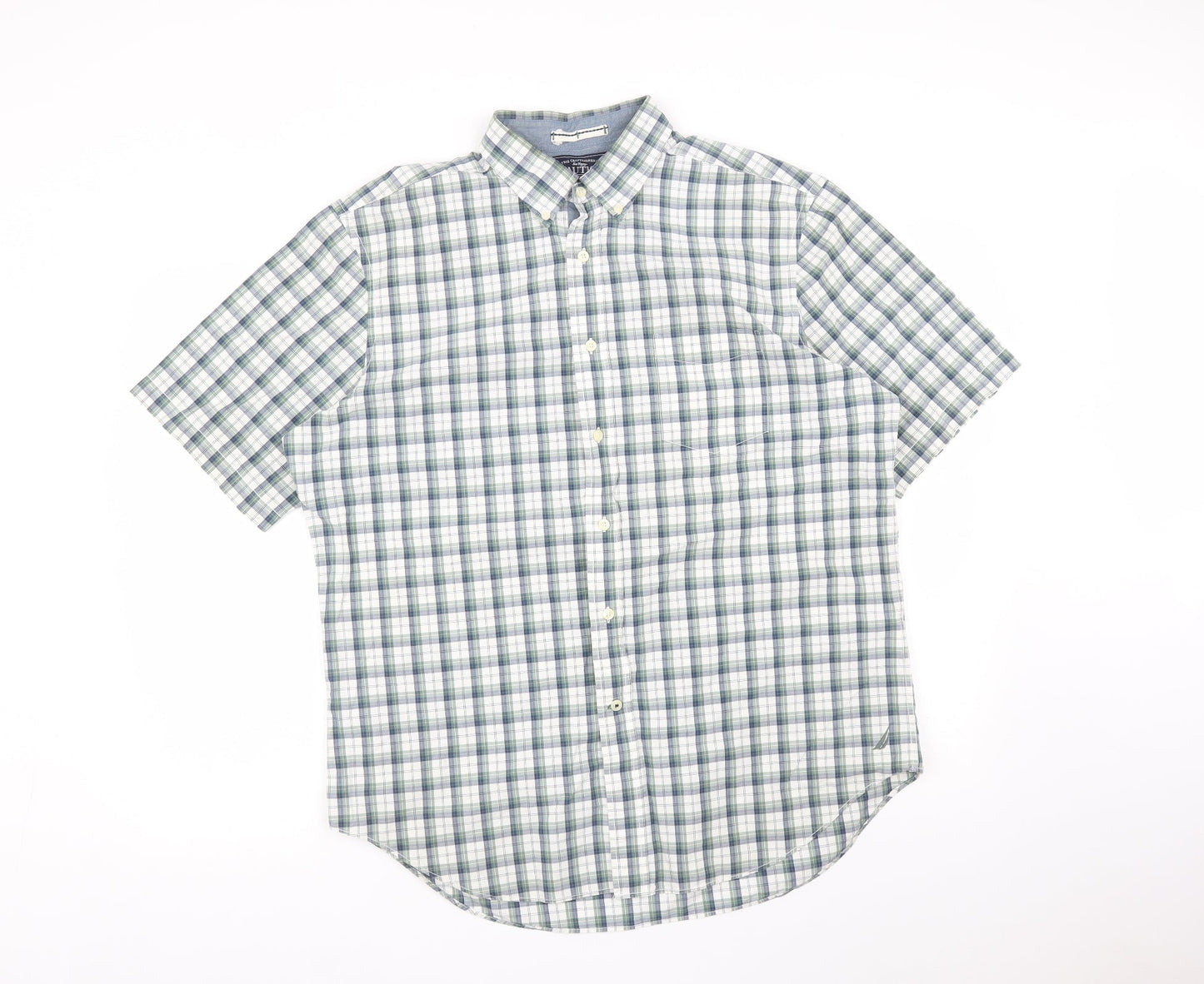 Nautica Mens Multicoloured Check   Button-Up Size L