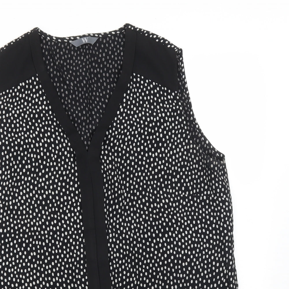 BHS Womens Multicoloured Polka Dot  Basic Blouse Size 16