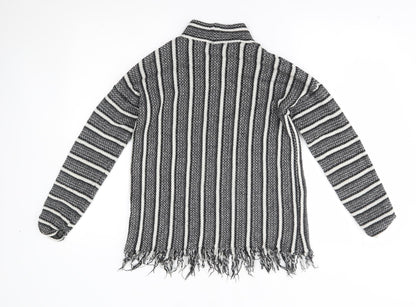 Topshop Womens Grey Striped  Pullover Jumper Size 10