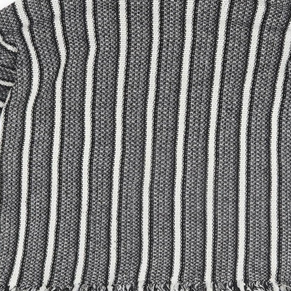 Topshop Womens Grey Striped  Pullover Jumper Size 10