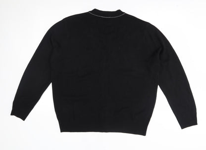 Preloved George Womens Black   Cardigan Jumper Size L - Back