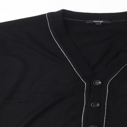 Preloved George Womens Black   Cardigan Jumper Size L - Detail