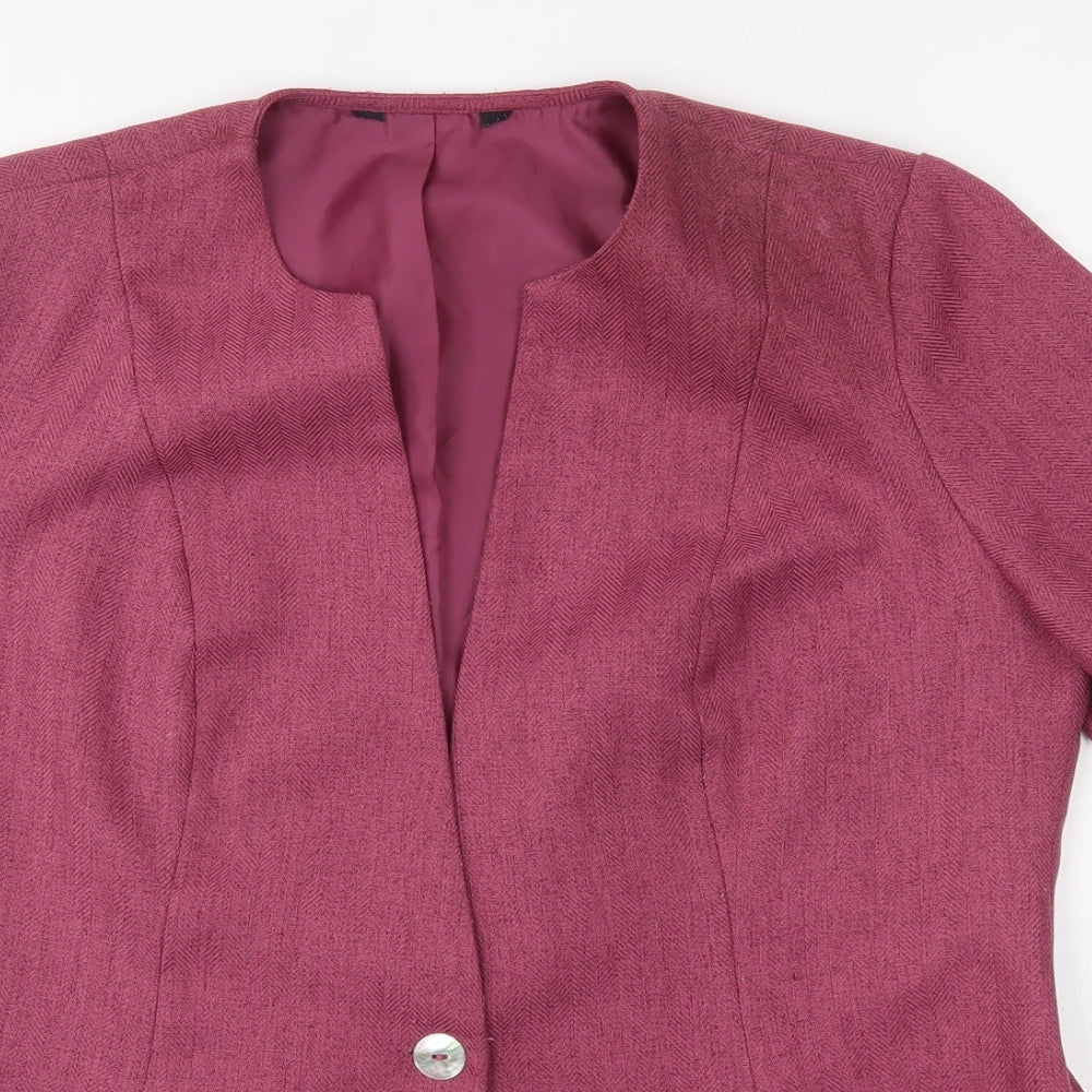 Bonmarché Womens Pink Jacket Blazer One Size