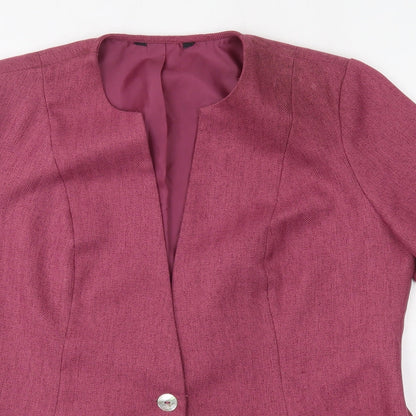 Bonmarché Womens Pink Jacket Blazer One Size