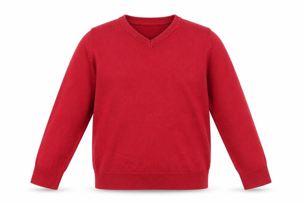 F&F Girls Red   Pullover Jumper Size 5-6 Years