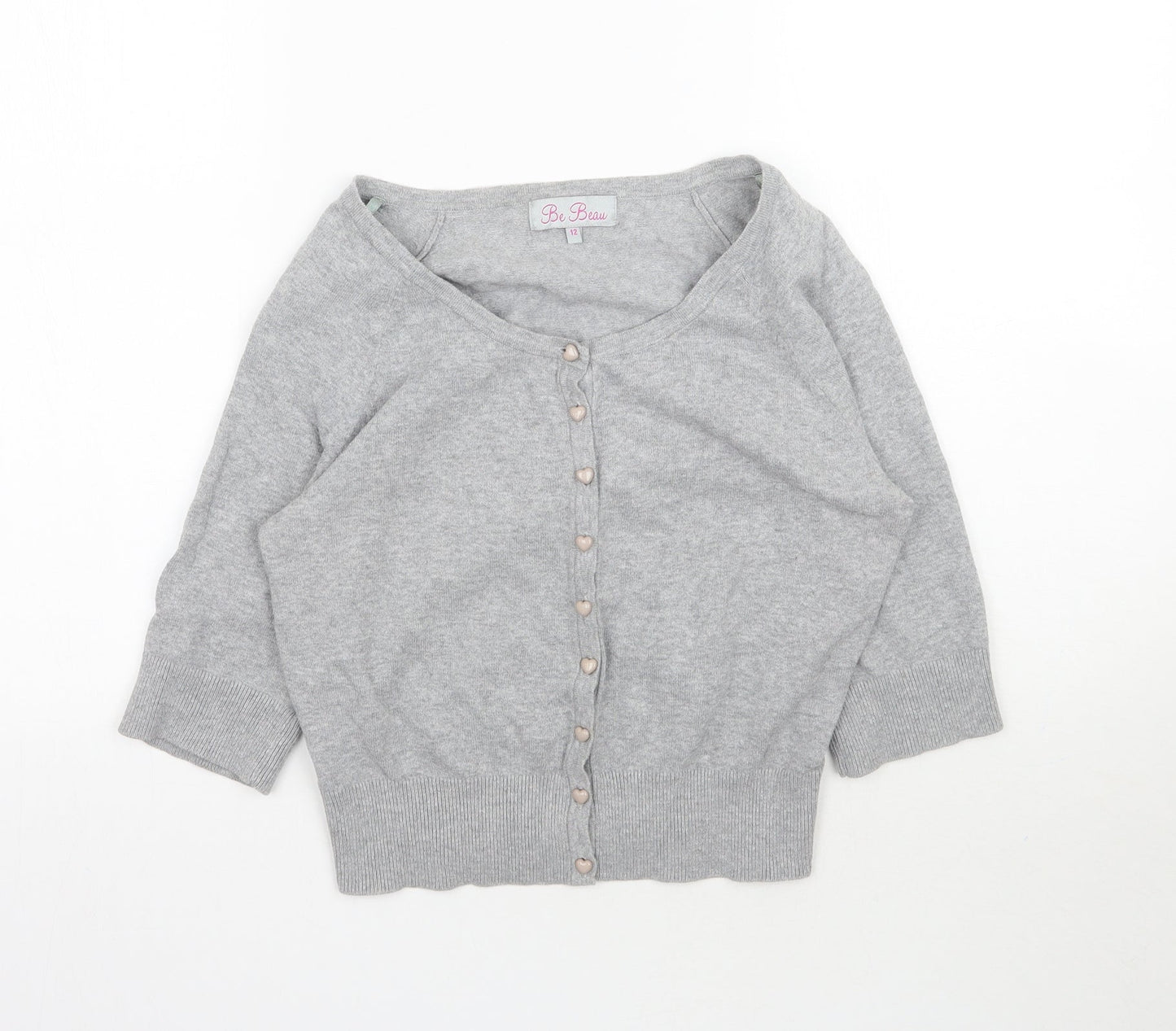 Matalan Womens Grey  Knit Cardigan Jumper Size 12