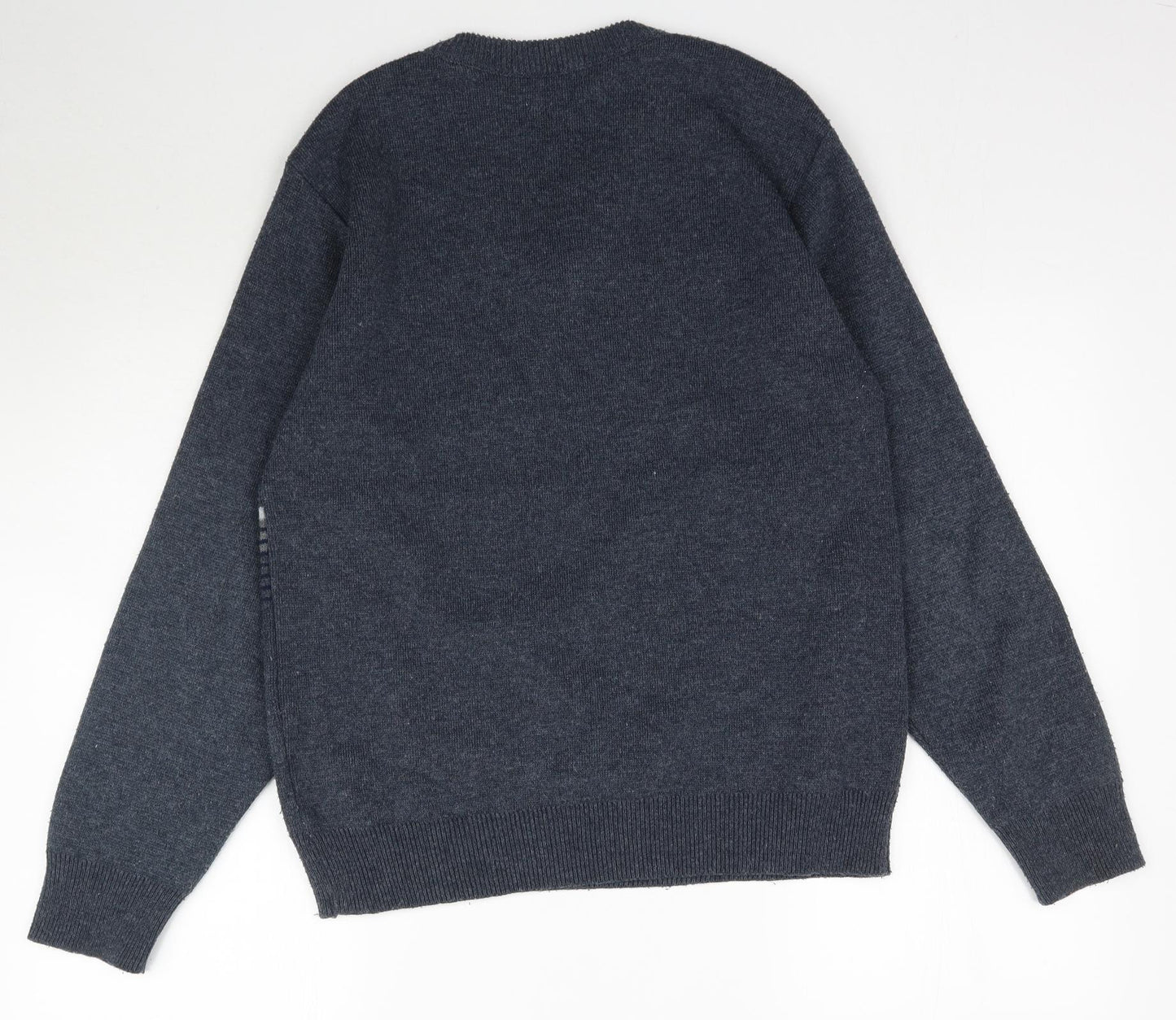 Cavallio Mens Blue  Knit Pullover Jumper Size S