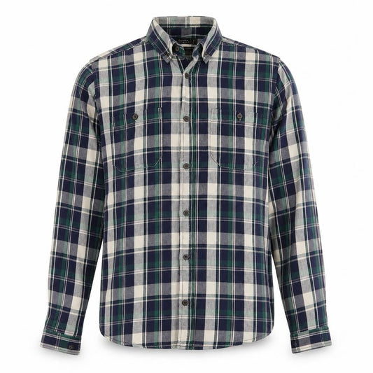 Peacocks Mens Blue Plaid   Button-Up Size M