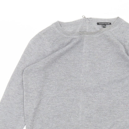 Warehouse Womens Grey   Basic T-Shirt Size 8