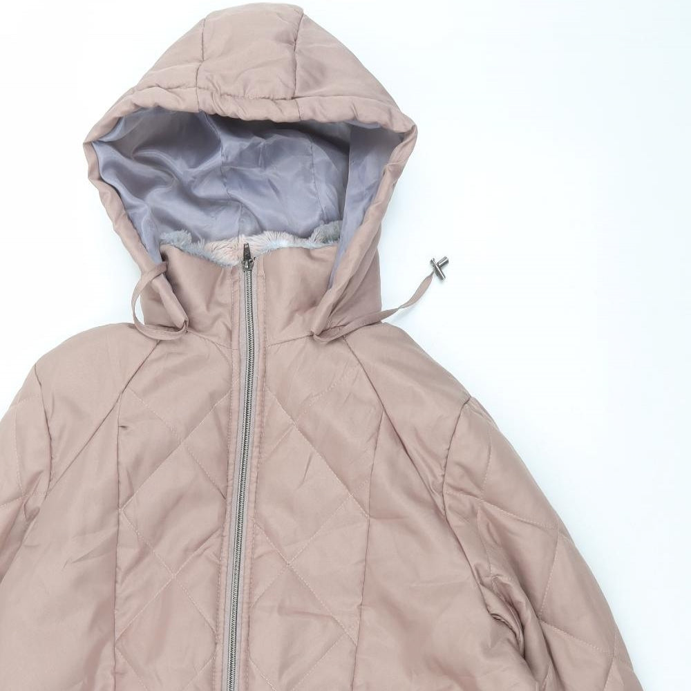 anne de lancay Womens Pink   Parka Coat Size S
