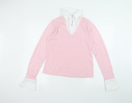 Debbie Morgan Womens Pink   Basic T-Shirt Size XL