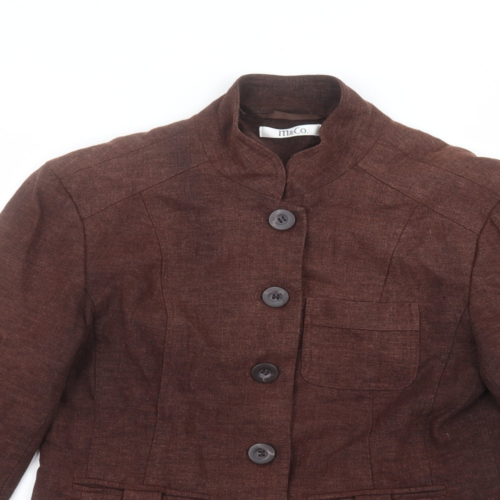 M&Co Womens Brown   Jacket  Size 10