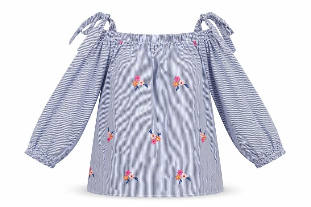 Dorothy Perkins Womens Blue Striped  Basic Blouse Size 8