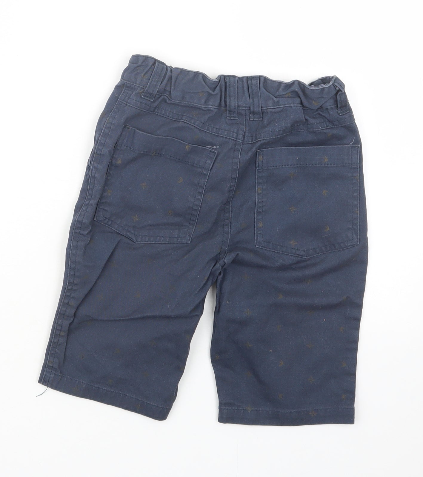 Peacocks Boys Blue Geometric  Chino Shorts Size 7 Years