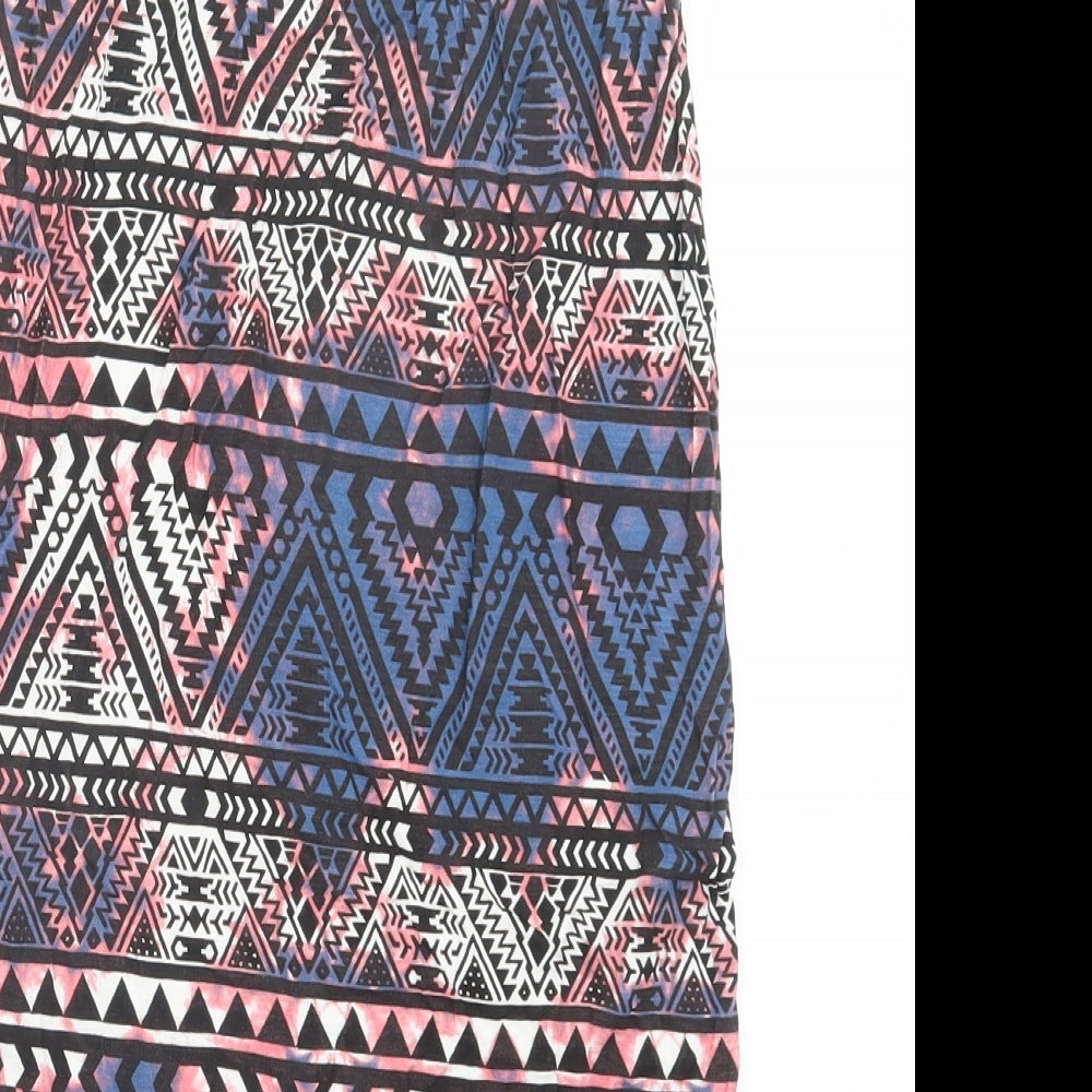 Preworn Womens Blue Geometric  Straight & Pencil Skirt Size 23 in